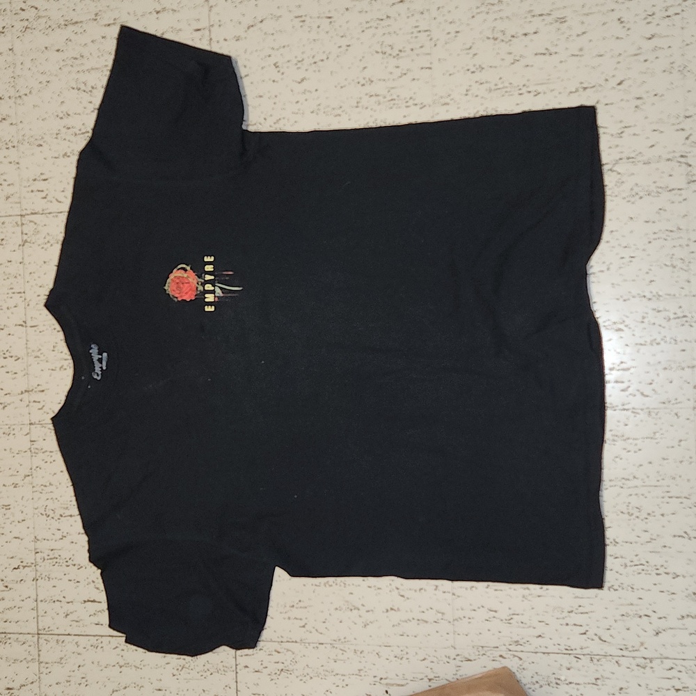 Empyre Black Rose Graphic Oversized Spellout T Shirt